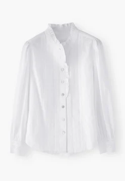 Ruffle-Neck Broderie Blouse*Wrap London Store