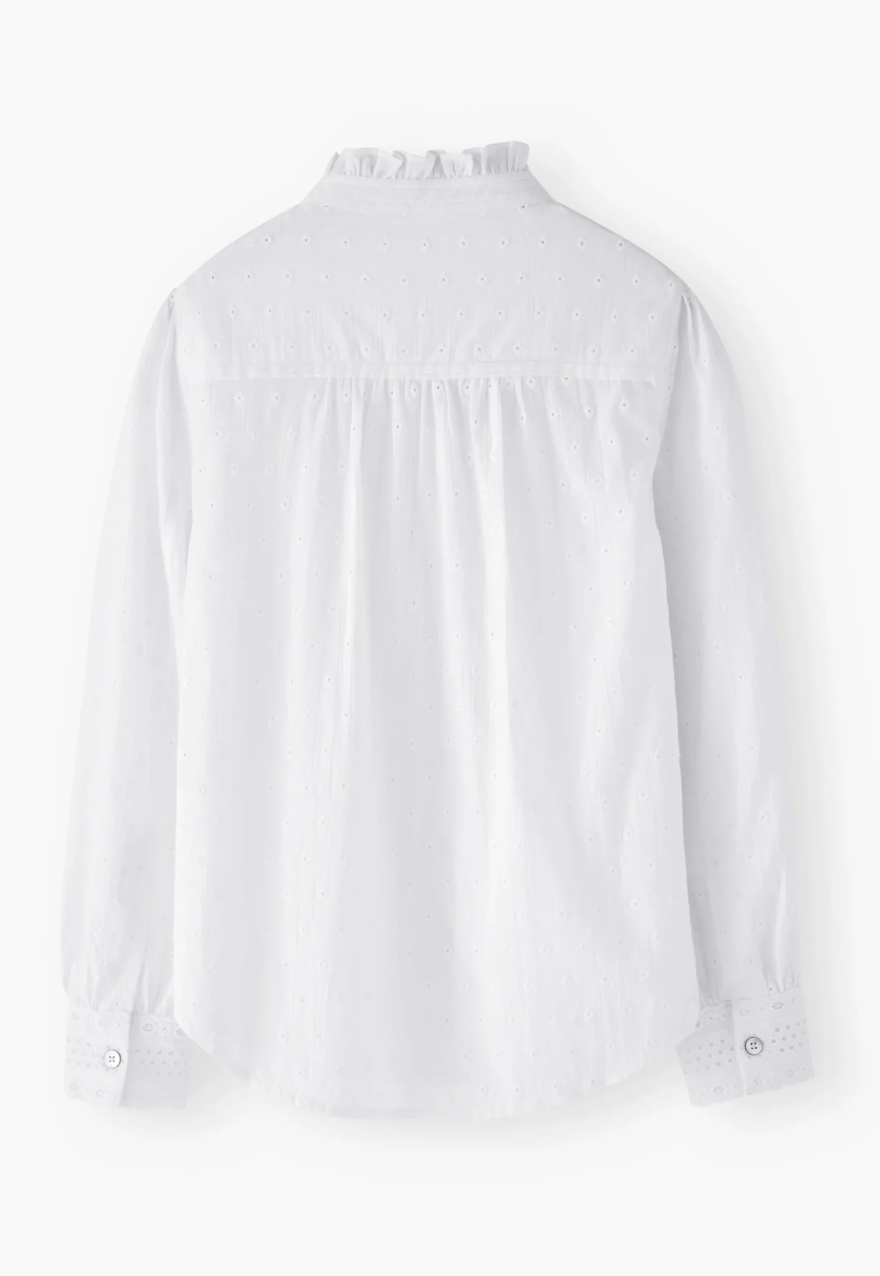 Ruffle-Neck Broderie Blouse*Wrap London Store