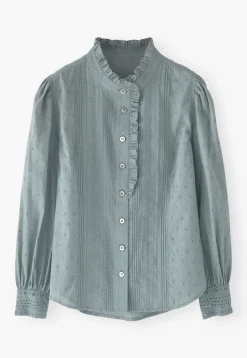 Ruffle-Neck Broderie Blouse*Wrap London Cheap