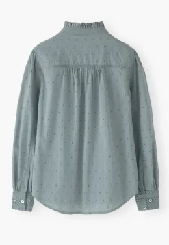 Ruffle-Neck Broderie Blouse*Wrap London Cheap
