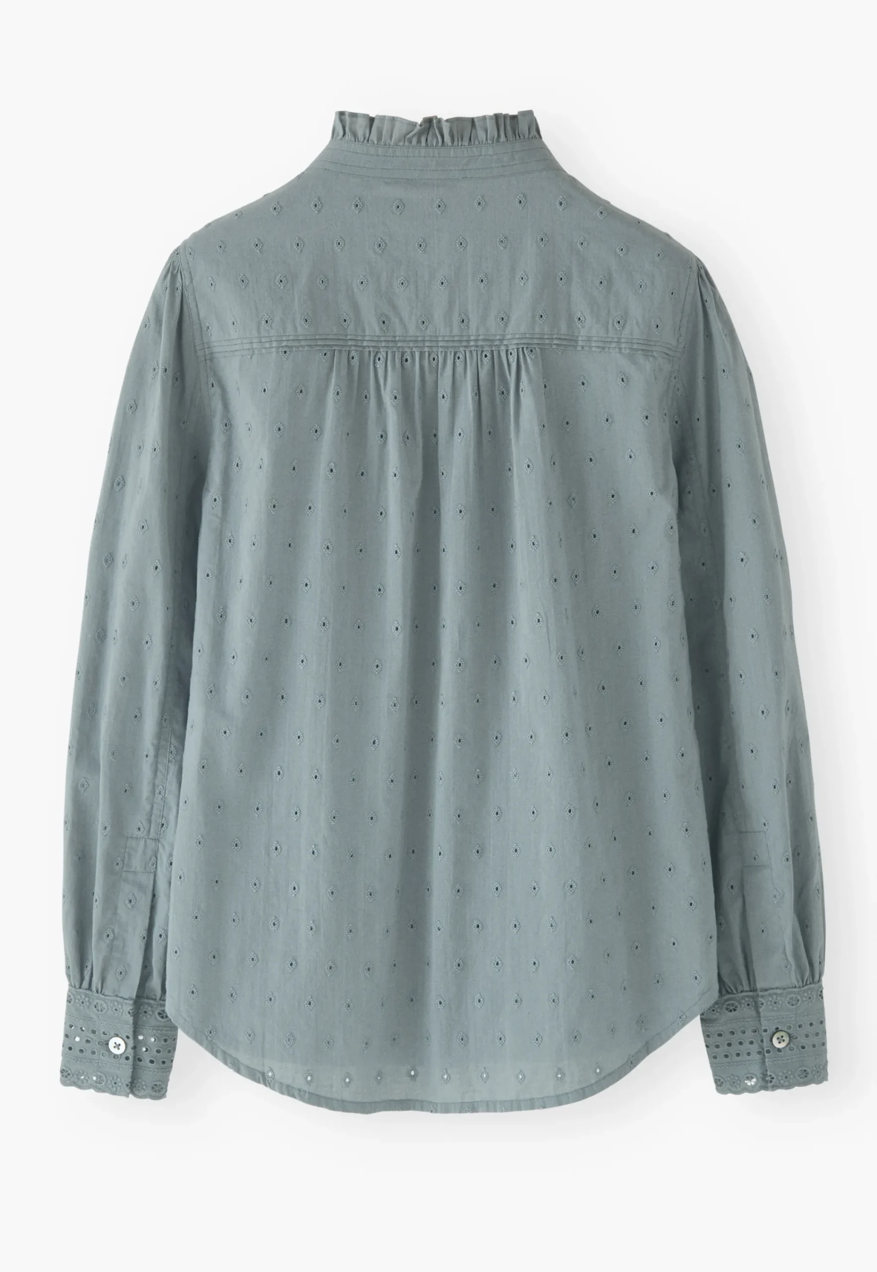 Ruffle-Neck Broderie Blouse*Wrap London Cheap