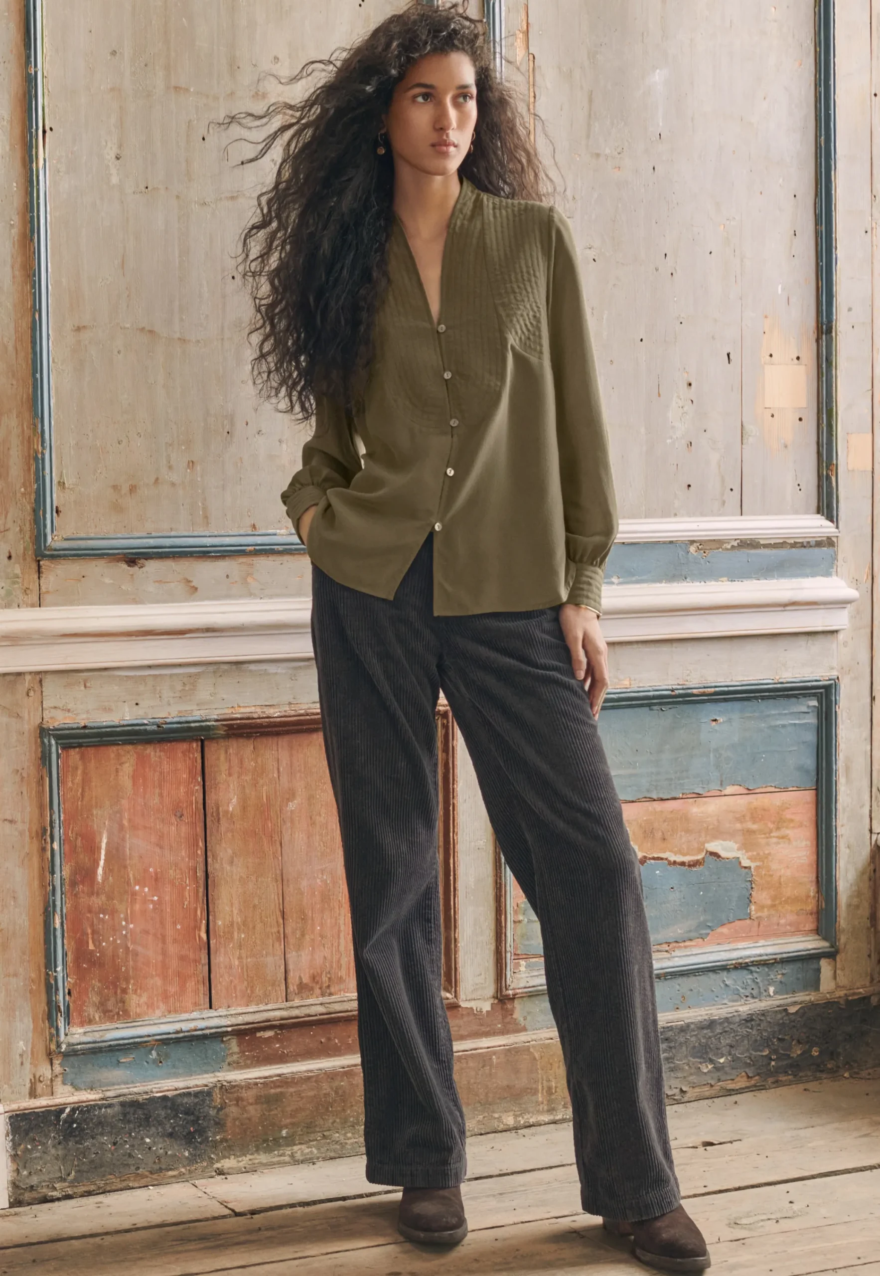 Stitch-Detail Blouse*Wrap London Cheap
