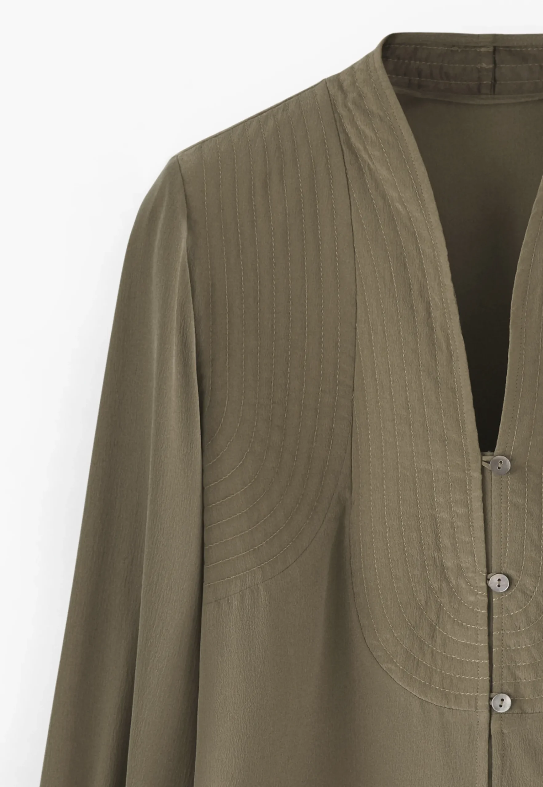 Stitch-Detail Blouse*Wrap London Cheap