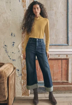 Straight Turned-Up-Hem Jeans*Wrap London Cheap