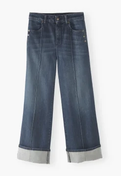 Straight Turned-Up-Hem Jeans*Wrap London Cheap