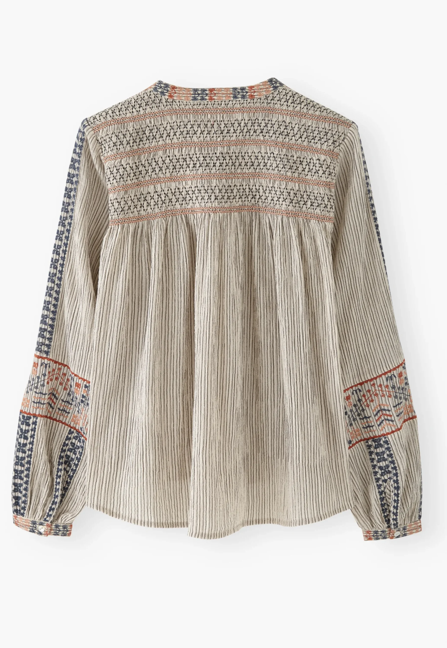 Striped Embroidered Blouse*Wrap London Cheap