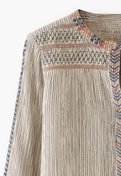 Striped Embroidered Blouse*Wrap London Cheap