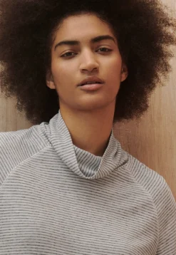 Striped Funnel-Neck Top*Wrap London Best Sale