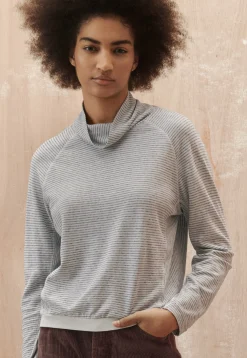 Striped Funnel-Neck Top*Wrap London Best Sale