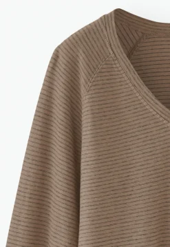 Striped V-Neck Top*Wrap London Cheap