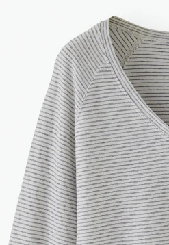 Striped V-Neck Top*Wrap London Store