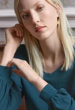 Striped V-Neck Top*Wrap London Outlet