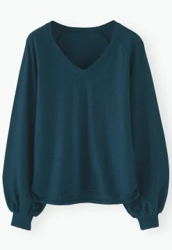 Striped V-Neck Top*Wrap London Outlet