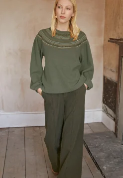 Striped Wide-Leg Trousers*Wrap London Clearance