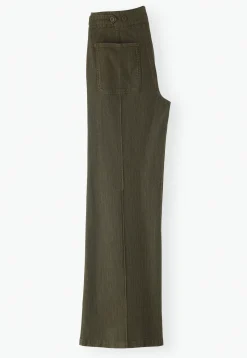 Striped Wide-Leg Trousers*Wrap London Clearance