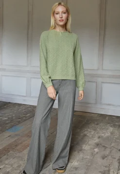 Striped Wide-Leg Trousers*Wrap London Cheap