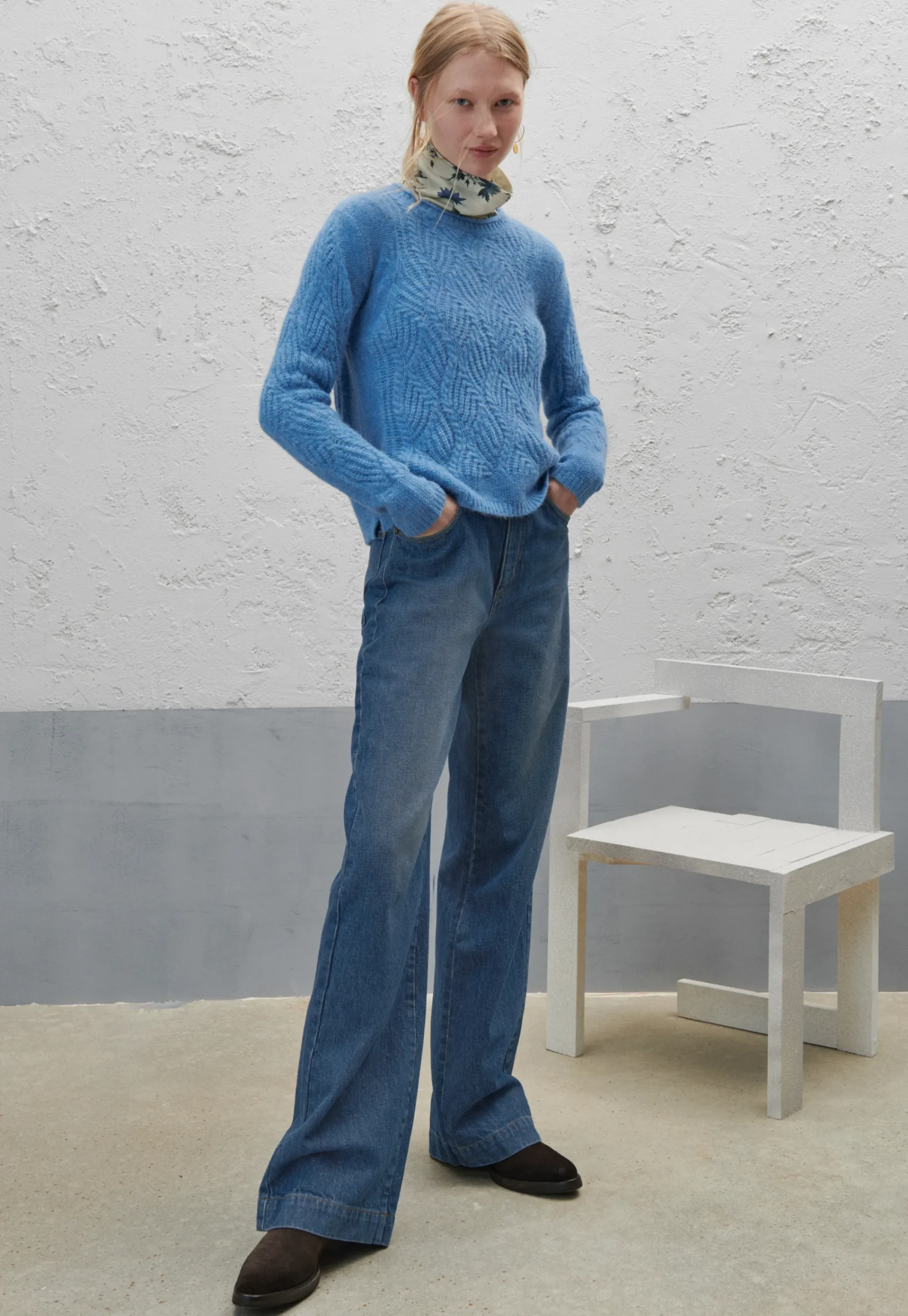 Wave-Stitch Sweater*Wrap London New
