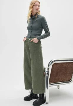 Wide-Leg Cord Trousers*Wrap London Online