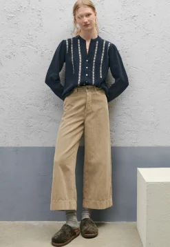 Wide-Leg Cord Trousers*Wrap London Discount