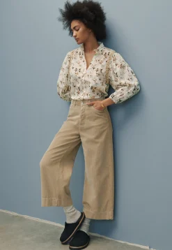 Wide-Leg Cord Trousers*Wrap London Discount