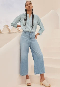 Wide-Leg Cropped Jeans*Wrap London Best