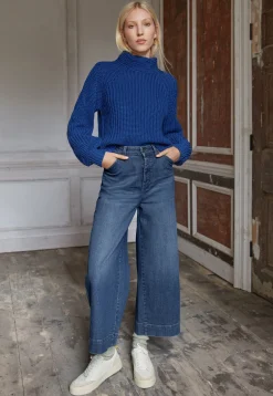 Wide-Leg Cropped Jeans*Wrap London Hot