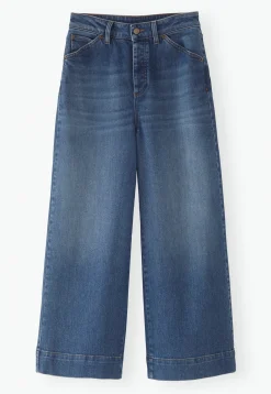 Wide-Leg Cropped Jeans*Wrap London Hot