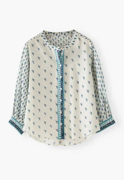 Woodblock-Printed Patchwork Shirt*Wrap London Discount