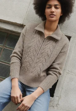 Zip-Neck Sweater*Wrap London Clearance